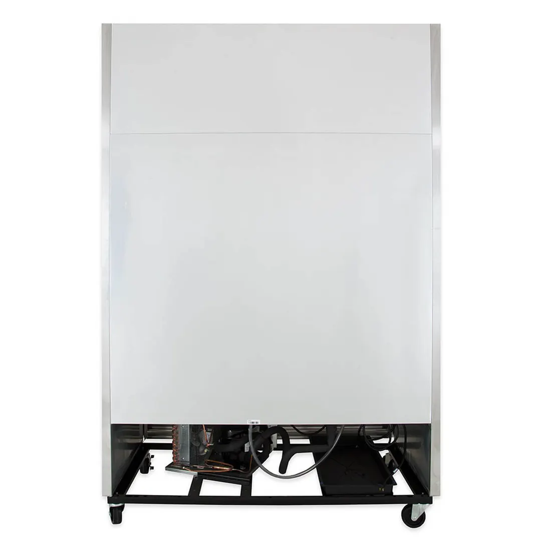 True TS-49G-HC~FGD01 54" 2-Section Reach-In Refrigerator w/ 2 Glass Doors, Bottom Mount, Stainless Steel