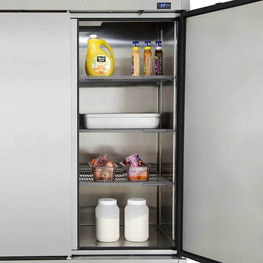 True TS-72-HC 78" 3-Section Reach-In Refrigerator w/ 3 Solid Doors, Bottom Mount, Stainless Steel