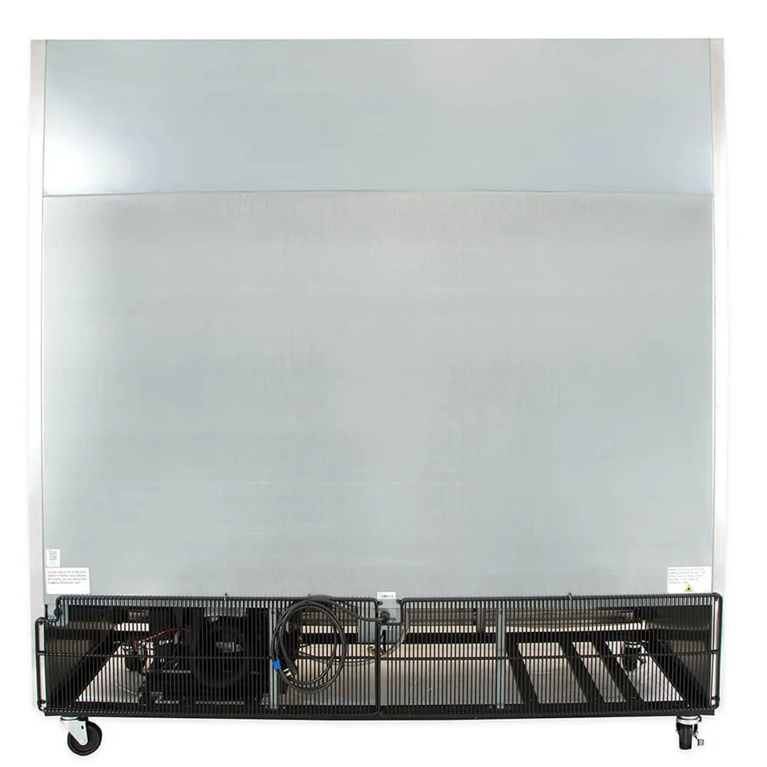 True TS-72-HC 78" 3-Section Reach-In Refrigerator w/ 3 Solid Doors, Bottom Mount, Stainless Steel