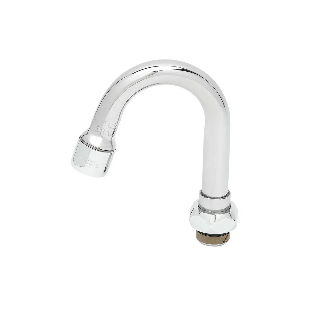 T&S Brass 131XM Nozzle, Swivel, 4-3/4" H, 2-13/16" Spread, Gooseneck