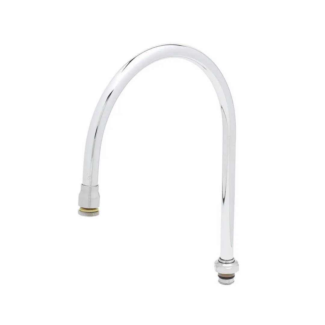 T&S Brass 135XM Nozzle, Swivel, 12-1/16" H, 8-3/4" Spread, Gooseneck
