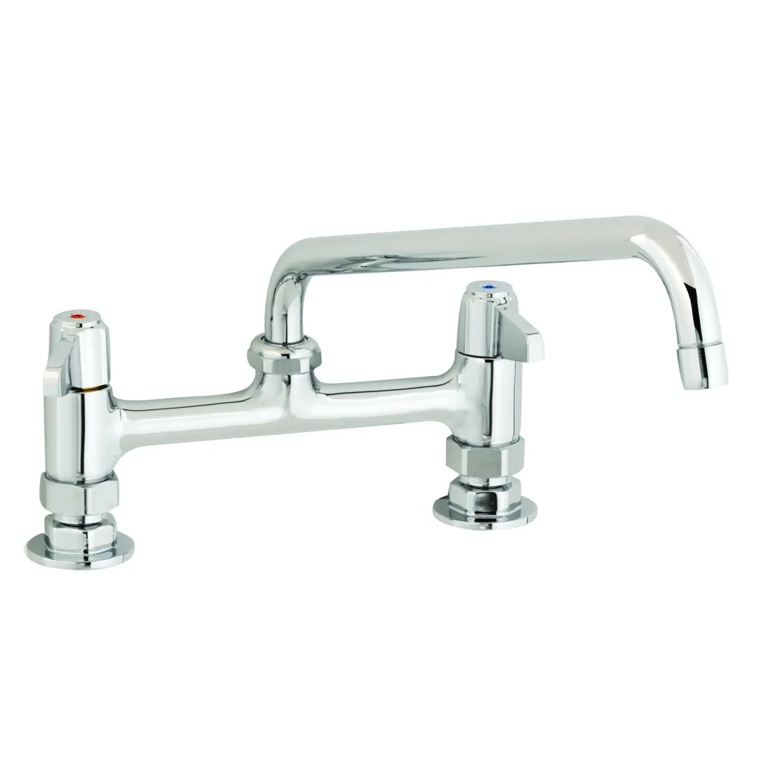 T&S Brass 5F-8DLS12 Equip Faucet, Swivel, 8", Deck Mount, 12" Swing Nozzle