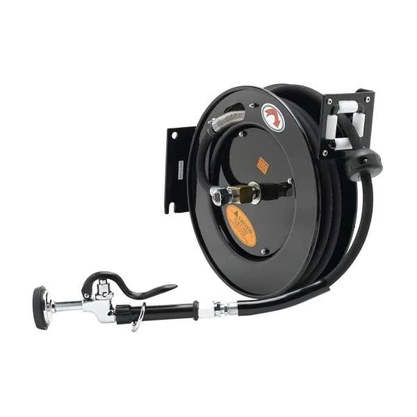 T&S Brass 5HR-232-01-A Equip Hose Reel, Open, 3/8" X 35 Ft. Hose