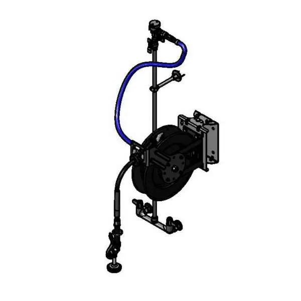 T&S Brass 5HR-232-01WE1 Equip Hose Reel Assembly, Open, 3/8" X 35 Ft. Hose