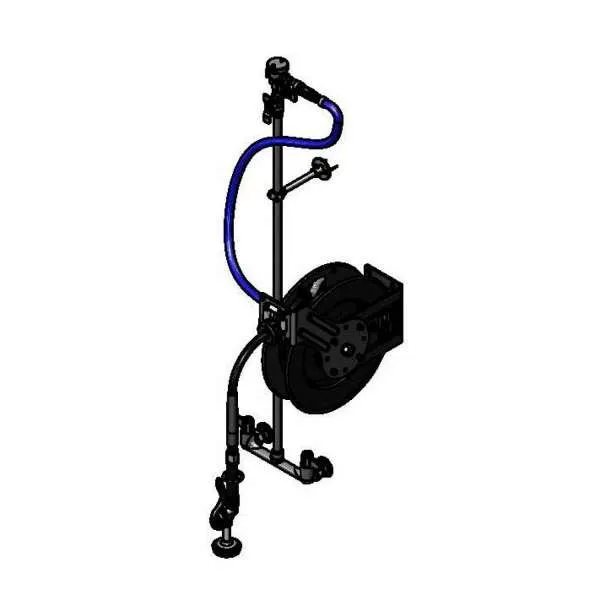 T&S Brass 5HR-232-01XE1 Equip Hose Reel Assembly, Open, 3/8" X 35 Ft. Hose