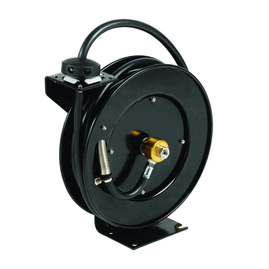 T&S Brass 5HR-232 Equip Open Hose Reel, Powder Coated Steel, 3/8" X 35 Ft. Hose