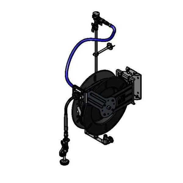 T&S Brass 5HR-242-01WE1 Equip Hose Reel Assembly, Open, 3/8" X 50 Ft. Hose
