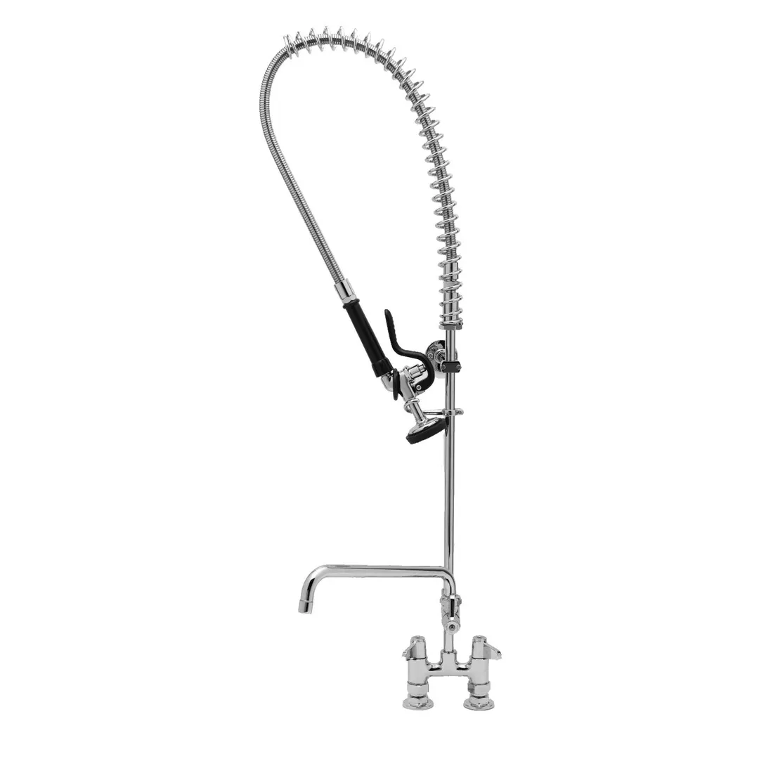 T&S Brass 5PR-4D08 Equip Pre-Rinse Unit, 4" Centers, Deck Mount Base