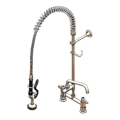 T&S Brass 5PR-8D08 Equip Pre-Rinse Unit, 8" Centers, Deck Mount