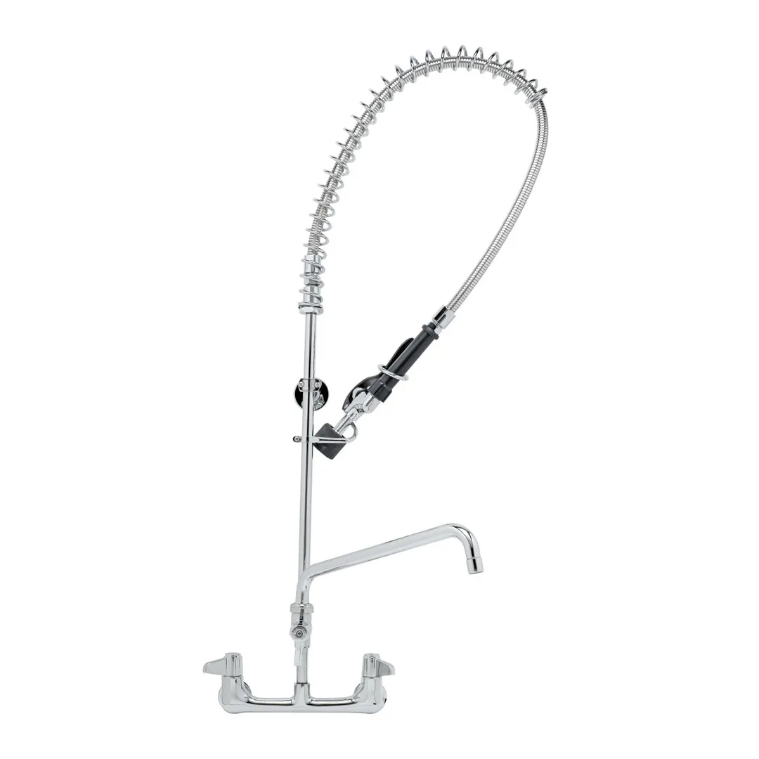 T&S Brass 5PR-8W12-C Equip Pre-Rinse Unit, 8" Wall Mount Low Flow Pre-Rinse Unit