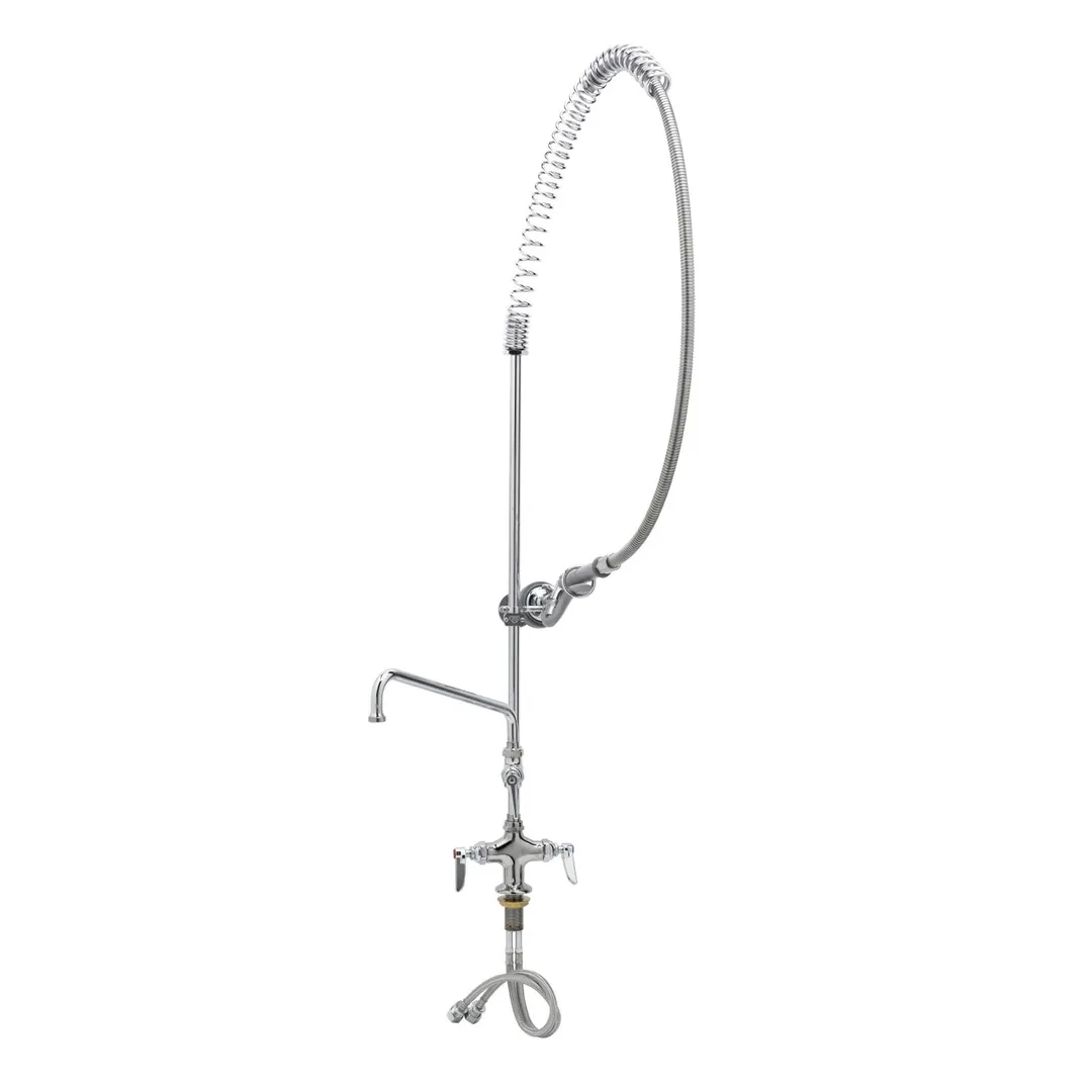 T&S Brass B-0113-12-CR-B Pre-Rinse Unit, Single Hole Base, Deck Mount