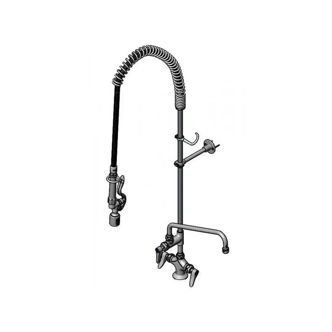 T&S Brass B-0113-12-CRBJ Easyinstall Pre-Rinse Unit, with Add-On Faucet