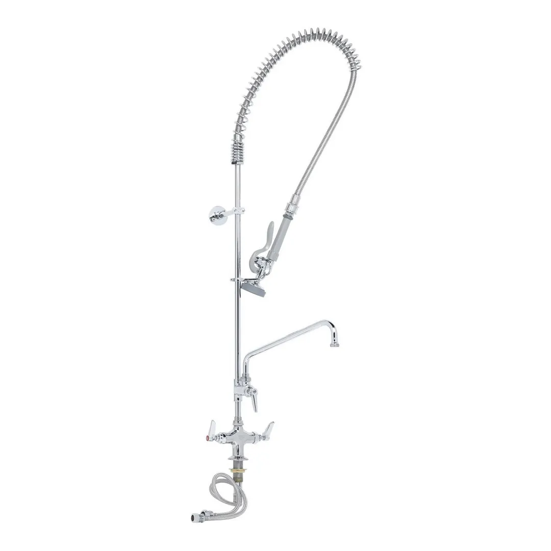 T&S Brass B-0113-ADF08 Easyinstall Pre-Rinse Unit, Single Hole Base, Deck Mount