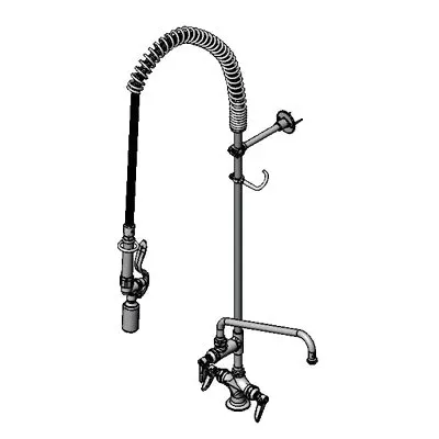 T&S Brass B-0113-ADF12-BJ Easyinstall Pre-Rinse Unit, Single Hole Base