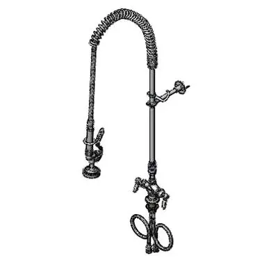 T&S Brass B-0113-CR-V-B Easyinstall Pre-Rinse Unit, Single-Deck Mount