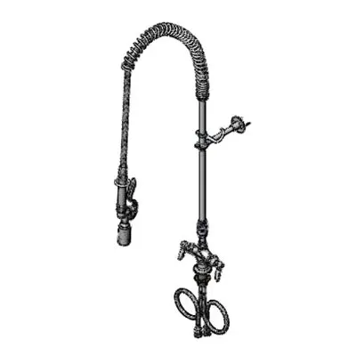 T&S Brass B-0113-CR-V-BC Easyinstall Pre-Rinse Unit, Single-Deck Mount
