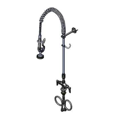 T&S Brass B-0113-V-B Easyinstall Pre-Rinse Unit, Spring Action, Single Hole Base