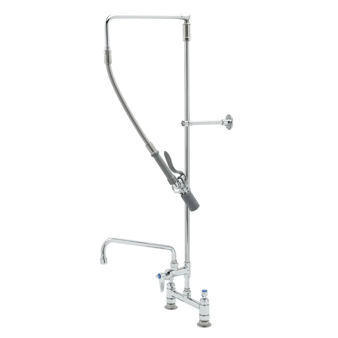 T&S Brass B-0121-12-CRBJ Easyinstall Pre-Rinse Unit, with Add-On Faucet
