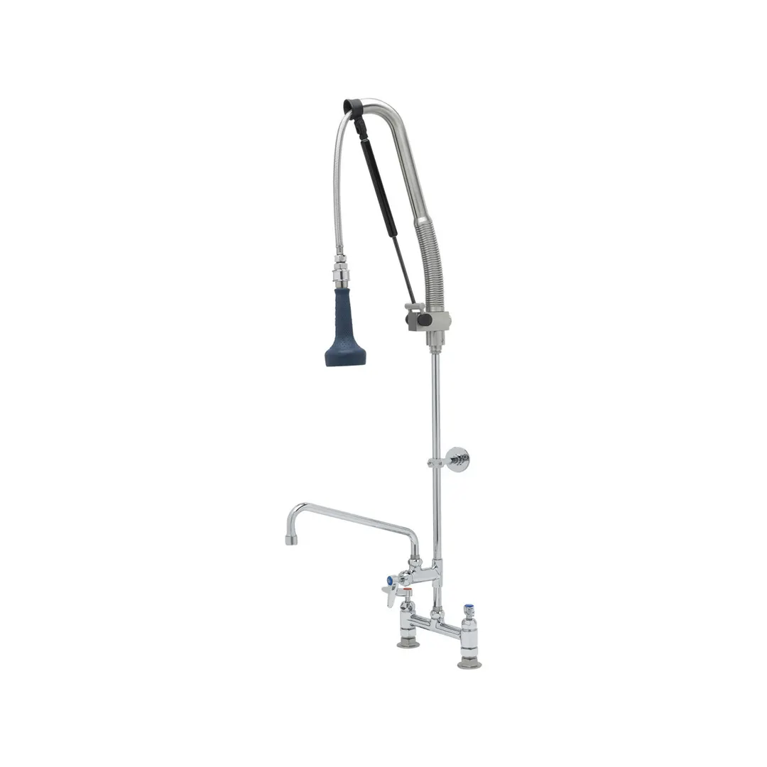 T&S Brass B-0123-12-CRB8P Easyinstall Pull Down Pre-Rinse Unit, Deck Mount Base