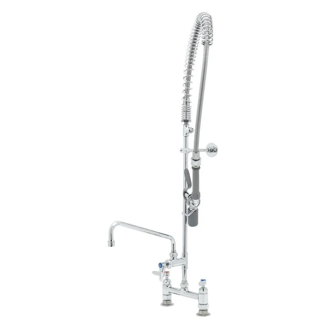T&S Brass B-0123-12CRBJST Easyinstall Pre-Rinse Unit, Deck Mount Base