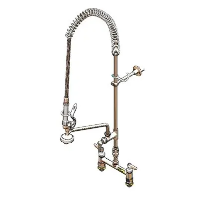 T&S Brass B-0123-12CRCCVB Easyinstall Pre-Rinse Unit, Deck Mount Base