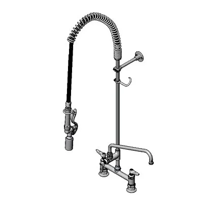 T&S Brass B-0123-ADF12-BJ Easyinstall Pre-Rinse Unit, Deck Mount Base