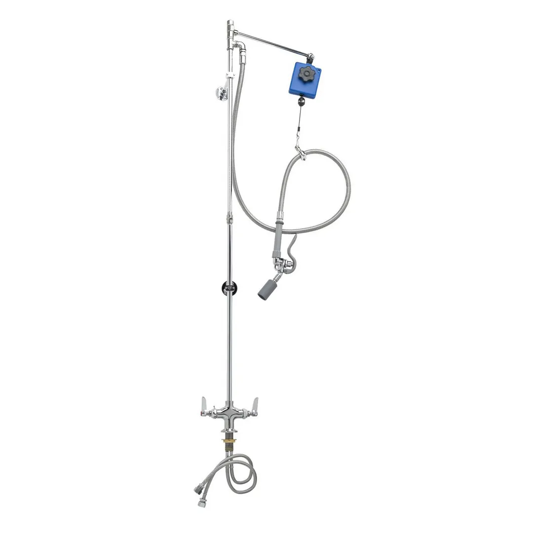 T&S Brass B-0126-CR Pre-Rinse Unit, Deck Mount, Single Hole Mixing Valve