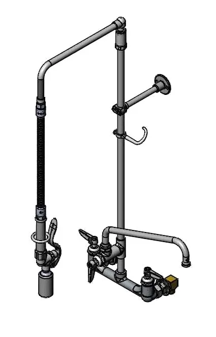T&S Brass B-0131-12-CRBJK Easyinstall Pre-Rinse Unit
