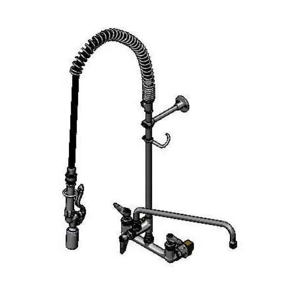 T&S Brass B-0133-18CRBJST Easyinstall Pre-Rinse Unit, 8" Wall Mount