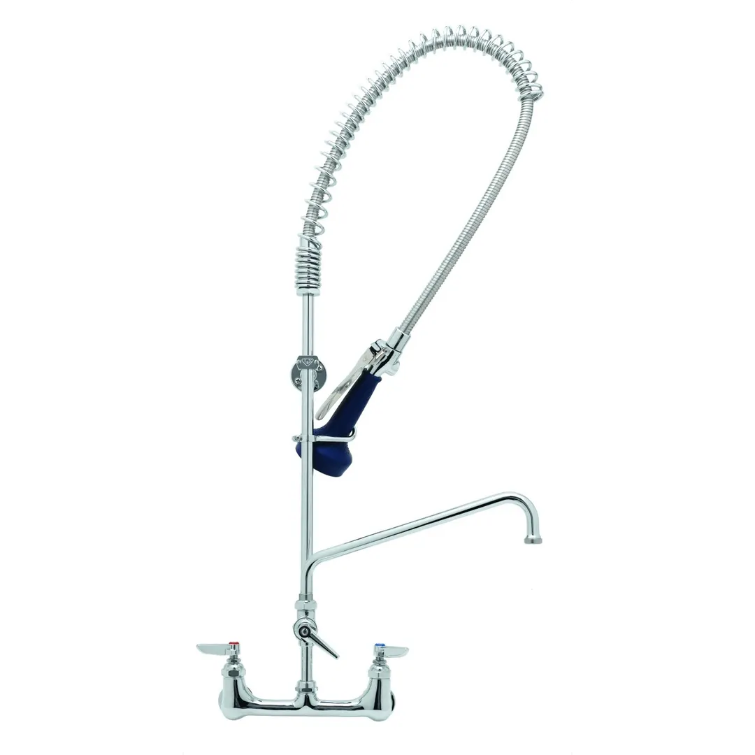 T&S Brass B-0133-A12-08 Easyinstall Pre-Rinse Unit, 8" Wall Mount