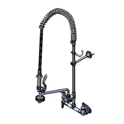 T&S Brass B-0133-A12B-TEE Easyinstall Pre-Rinse Unit, B-0107, 12" Nozzle