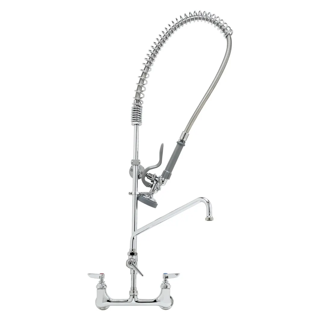 T&S Brass B-0133-A16-CR-B Easyinstall Pre-Rinse Unit, 8" Wall Mount