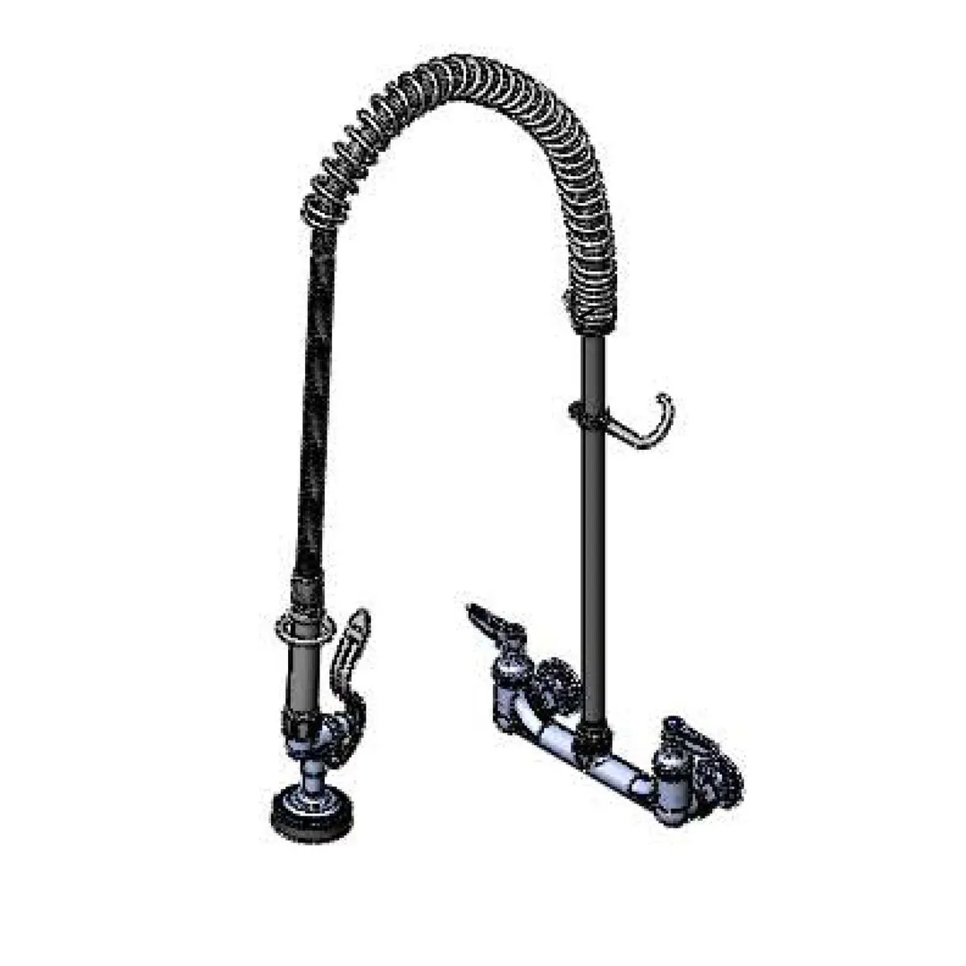 T&S Brass B-0133-B-TEE Easyinstall Pre-Rinse Unit, B-0107, Wall Bracket