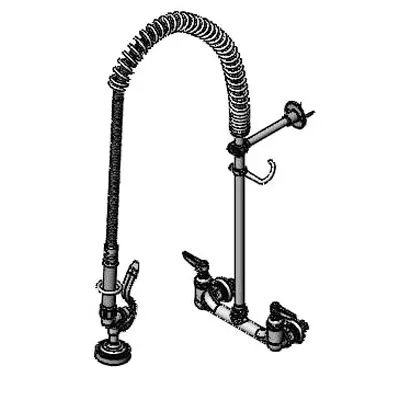 T&S Brass B-0133-EE-B Easyinstall Pre-Rinse Unit, 8" Centers