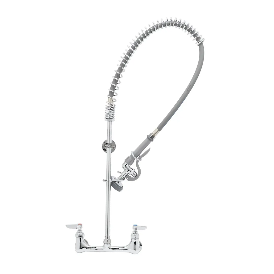 T&S Brass B-0133-R Easyinstall Pre-Rinse Unit, 33-7/16"H, 8" Centers