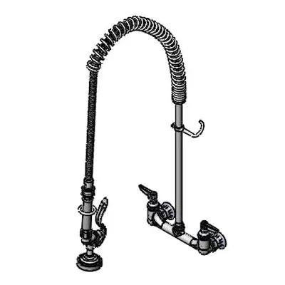 T&S Brass B-0133-SWV Easyinstall Pre-Rinse Unit, 8" Wall Mount