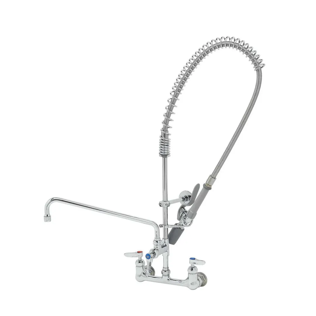 T&S Brass B-0154-14-CR-BC Easyinstall Pre-Rinse Unit, 8" Wall Mount