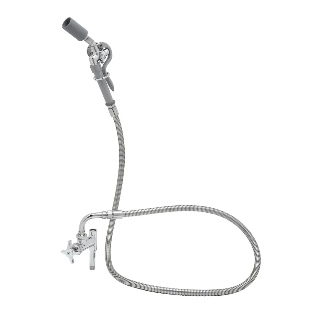 T&S Brass B-0165-C35-68H Wash Down Hose Unit, Add-On Faucet, 034A, 68" Flex Hose