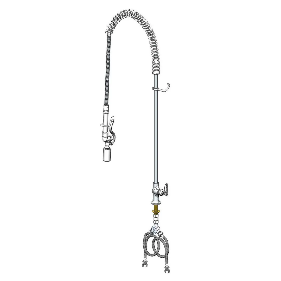 T&S Brass B-0173-BC Pre-Rinse Unit, with Wall Bracket & Low Flow Spray Valve