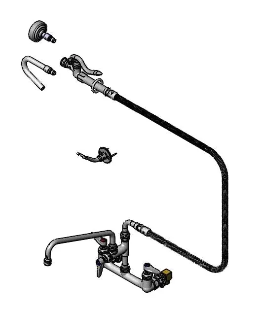 T&S Brass B-0175-60H-QDSV Spray Assembly