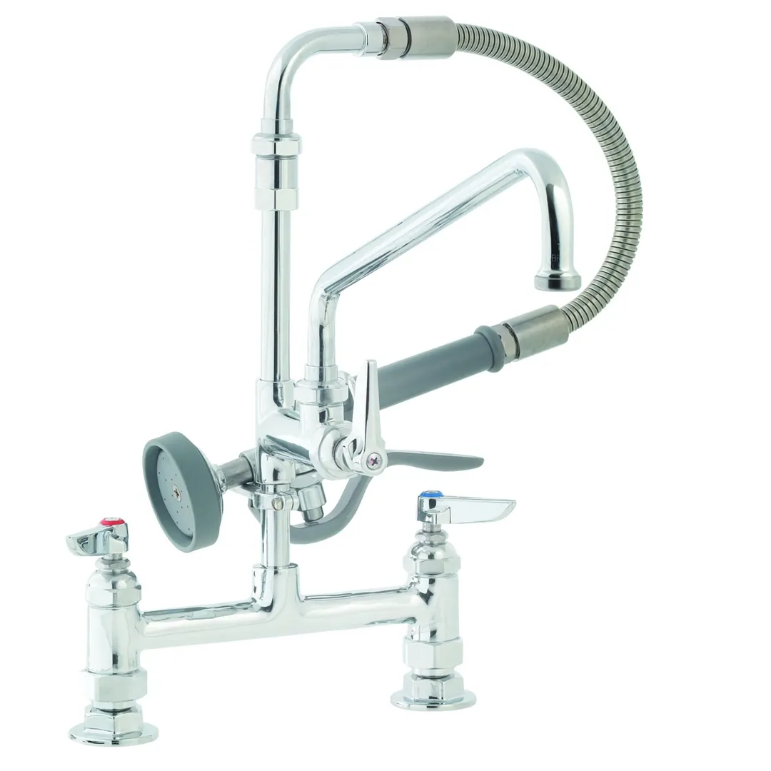 T&S Brass B-0178 Spray Assembly, 8" Centers, Deck Mount Base, 12" Add-On Faucet