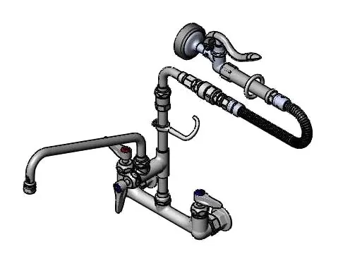 T&S Brass B-0184 Pre-Rinse Unit, with Add-On Faucet