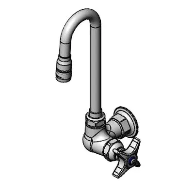 T&S Brass B-0210-132X-WS Pantry Faucet, Single, Wall Mount, Single Hole