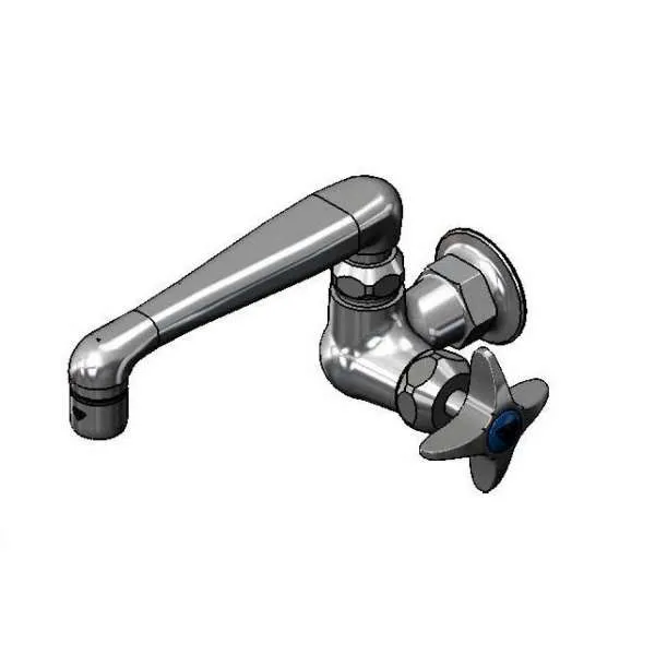 T&S Brass B-0216-CR Faucet, Single Hole, Single Temperature, Wall Mount