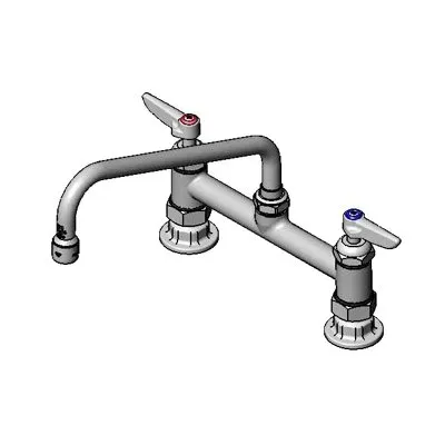 T&S Brass B-0220-061XCRF1 Pantry Mixing Faucet, Deck Mount, 8" Centers