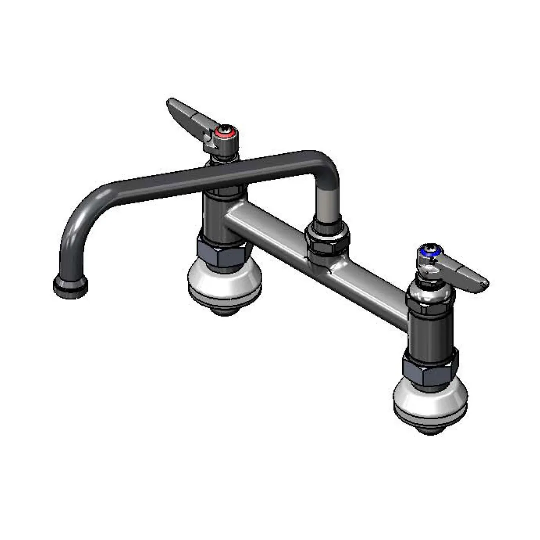 T&S Brass B-0220-EE-061X Faucet, with Eternas, 8" Deck Mount