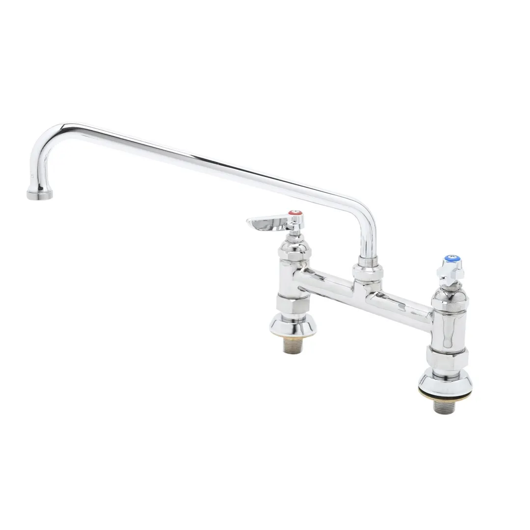 T&S Brass B-0220-EE Mixing Faucet, Deck Mount, 18" Swing Nozzle