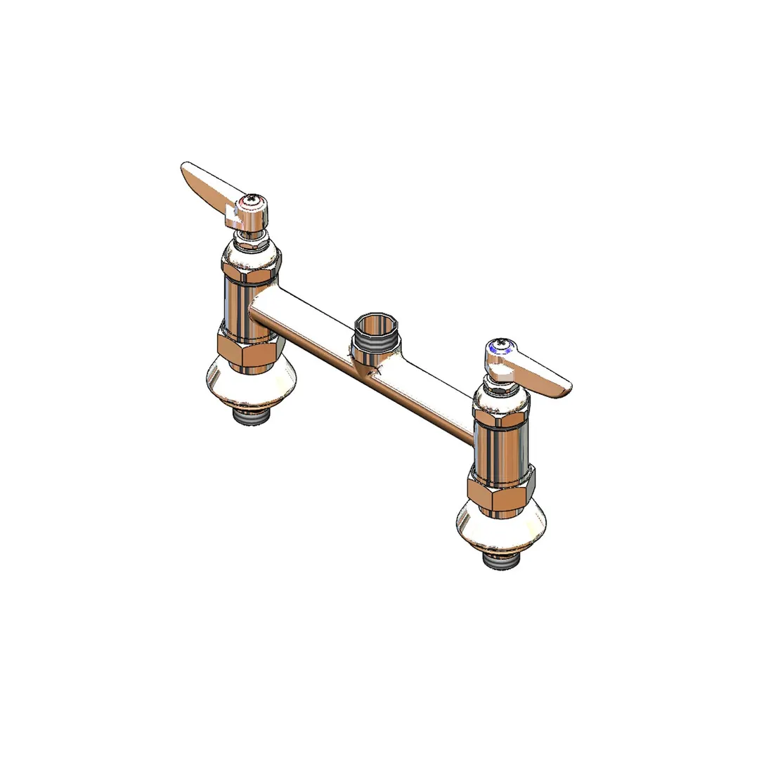 T&S Brass B-0220-EELN Faucet, 00Ee Inlets, 8" Deck Mount, Less Nozzle