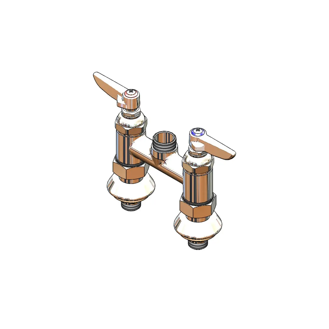T&S Brass B-0225-EELN Faucet, 00Ee Inlets, 4" Deck Mount, Lever Handles