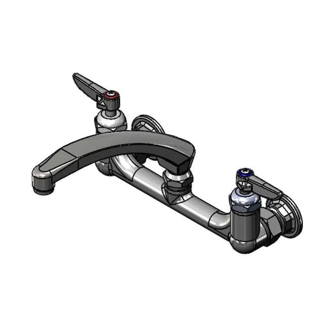 T&S Brass B-0230-0CS8-CR Faucet, 8" Wall Mount